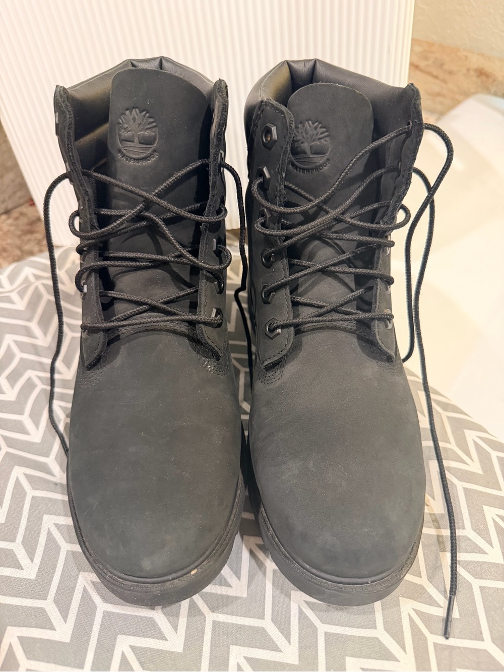 Timberland Men’s Black Lace-Up Leather Work Boots